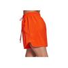 Adidas Solid Color Logo Print Elastic Waist Shorts Women Shorts Orange HG6874