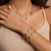 18K Gold-Plated Stainless Steel Jewelry Set: Owl Zircon Heart Pendant Necklace & Bracelet
