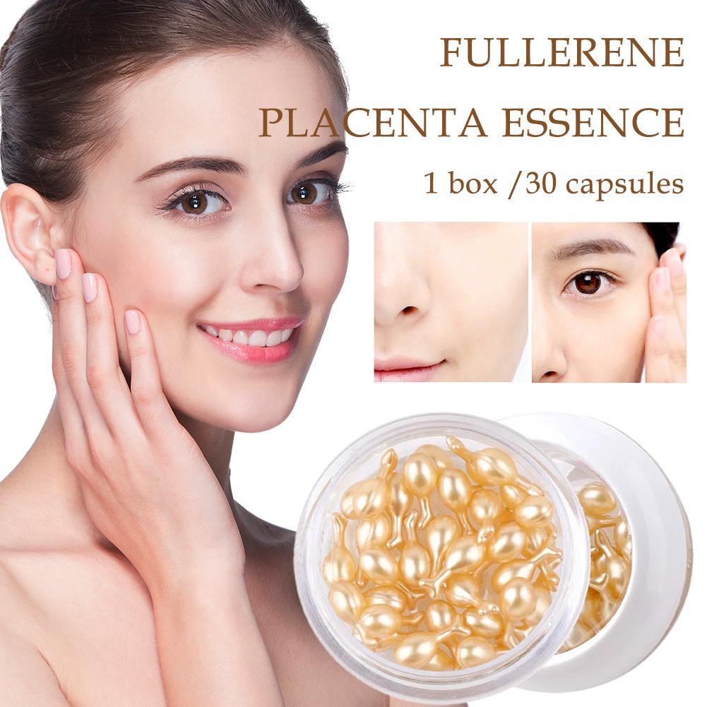 30 capsules Facial Serum Anti Wrinkle Hyaluronic Acid Skin Whitening Cream Serum Capsules Acne O2K0