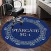 S Stargate Round Rug Nonslip Area Rug Office Chair Mat Carpet For Living Room Bedroom Home Decor
