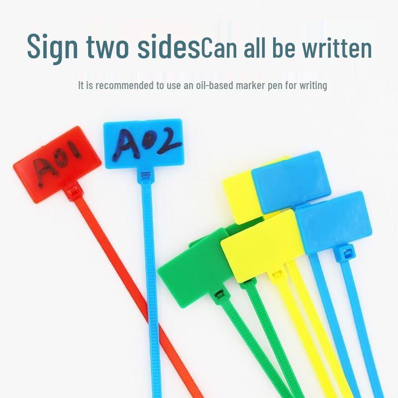 SHOCHAN Colored Nylon Cable Ties with ID Tags