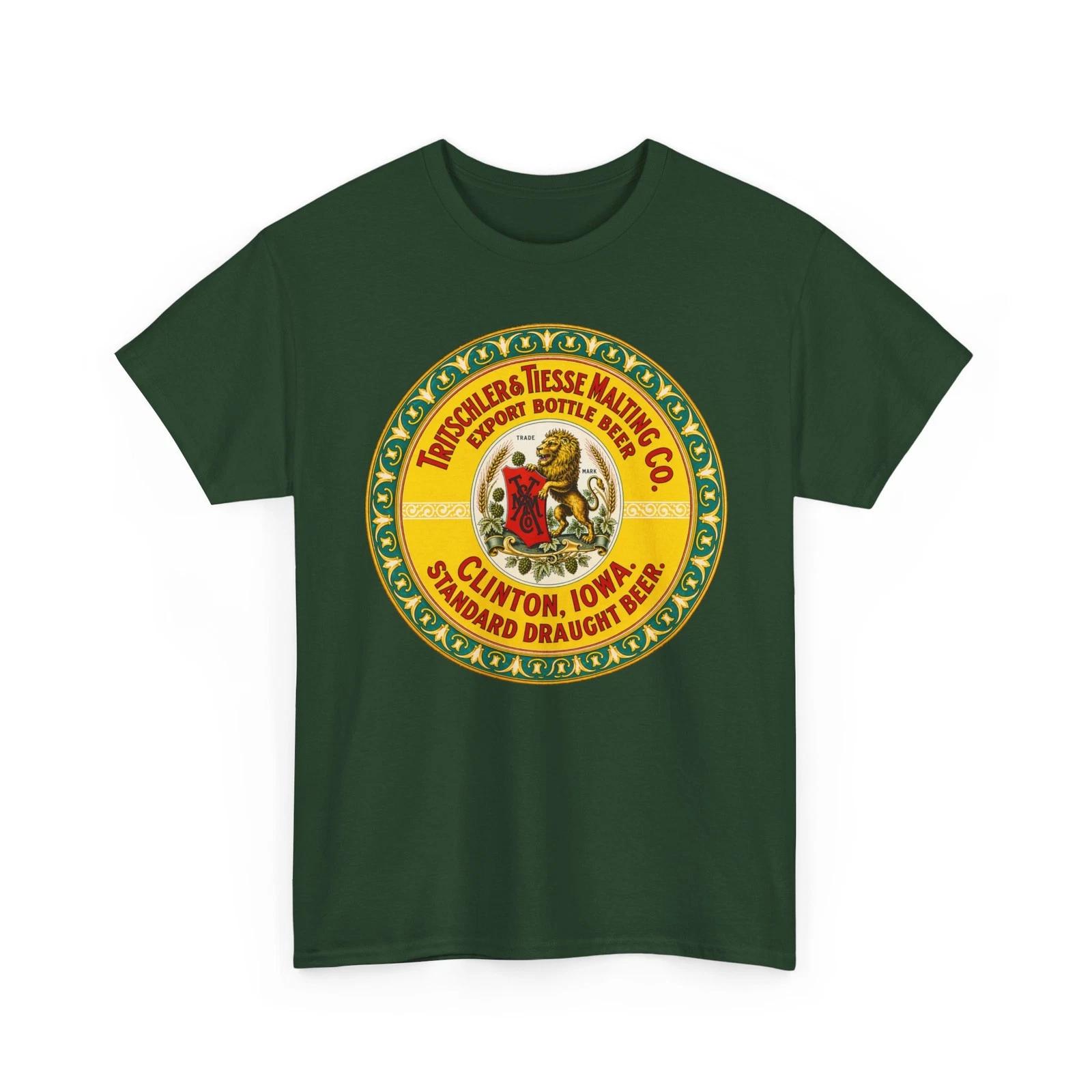 Tritschler & Tiesse Clinton Iowa Pre-Prohibition Beer Retro Breweriana T-Sirt S