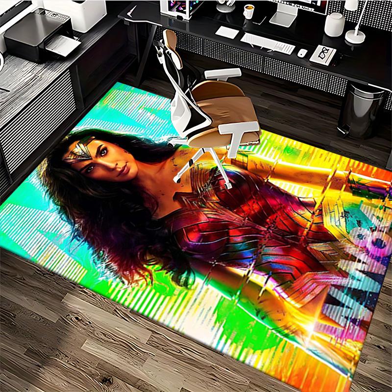 1pc Wonder Woman 84 Chair Mat - Festival Gift, Non-Slip Carpet for Office Chairs, Suitable for Home Decor, Living Room, Bedroom, Game Room - Seasonal