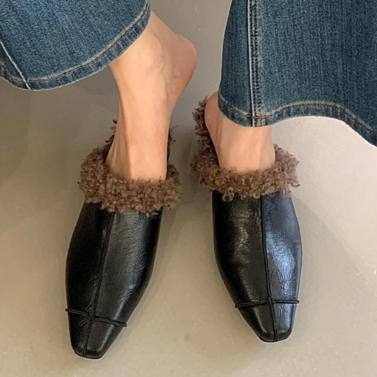 

Туфли на платформе женские 2025 новые сумка с одним педалем голова полушлепанцы мягкая подошва Бокен ленивые сандалии верхняя одежда женская обувь 35