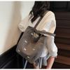 Embroidered Canvas Bag Women's Large-capacity New Summer Versatile Casual Shoulder Bag College Student Tote Bag