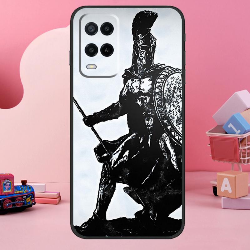 Spartan Warrior Soldier Case For Oppo A78 A38 A18 A98 A58 A60 A80 A40 A96 A76 A16 A94 A74 A54 A15 A17 A57 A77 A5 Pro