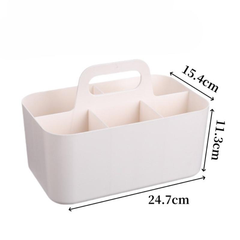 1 Stück Alles-in-Einem Aufbewahrungskorb mit Griff, Leicht zu organisierender tragbarer Stift- und Bleistifthalter, Schreibwarenbox mit 5 Fächern