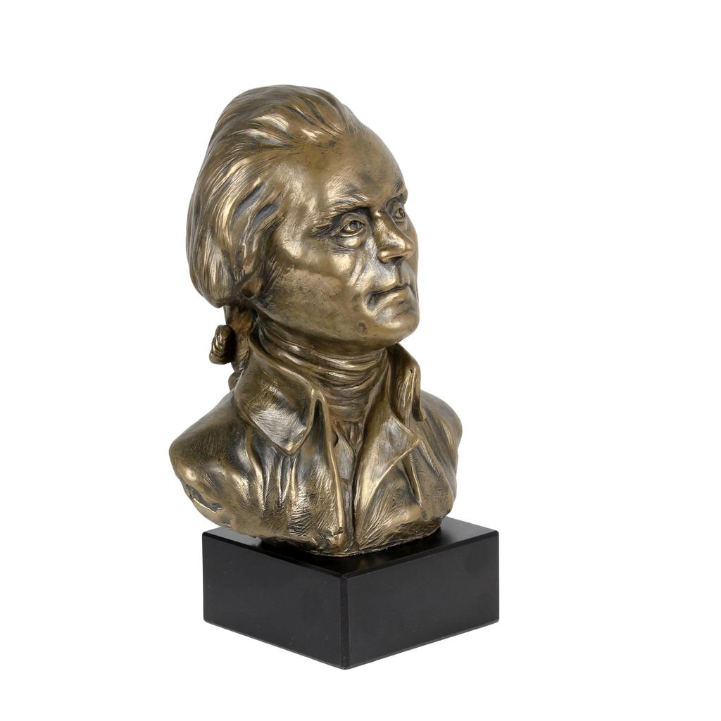 Thomas Jefferson - Marble Bust, Statuette of a Famous Person, Decoration for Office, School, and Hotel by the Art-Dog Brand
