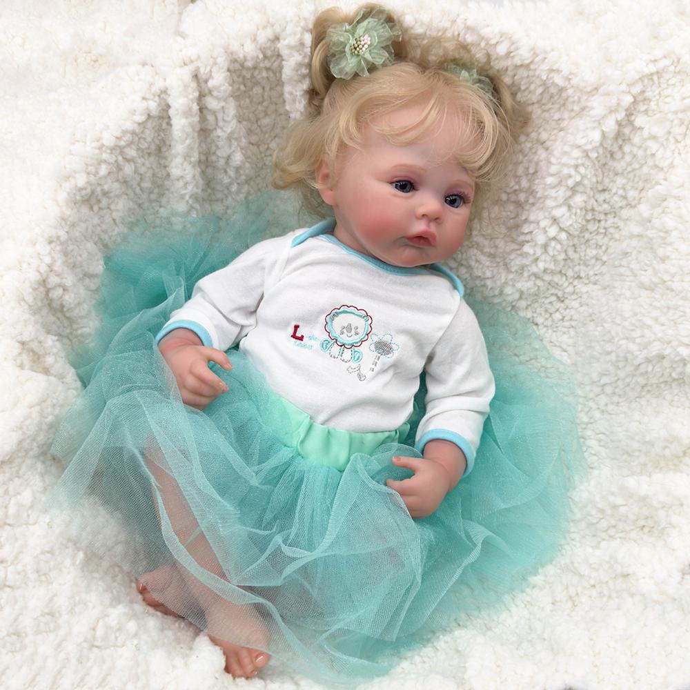 18-дюймовая кукла Reborn Baby Doll 3D раскрашенная кожа Bebe Ruborn De Silicona куклы — фото 3