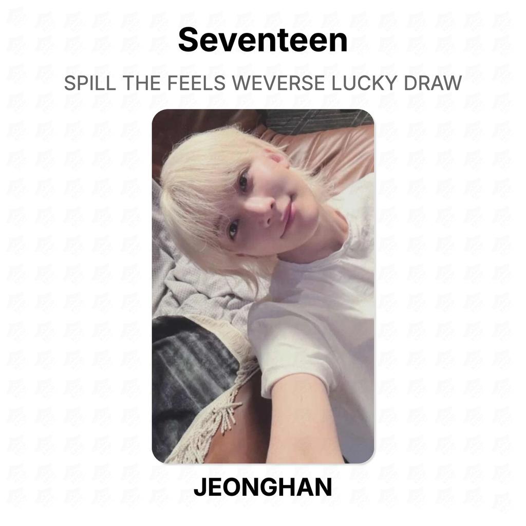 Seventeen SPILL THE FEELS WEVERSE Glücksziehung Offizielle Fotokarte