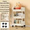 Bookshelf Storage Trolley Simple Kitchen Multi-Layer Movable Utility Cart Open Style  Snack Organizer Shelf Bedroom Toy Shelves