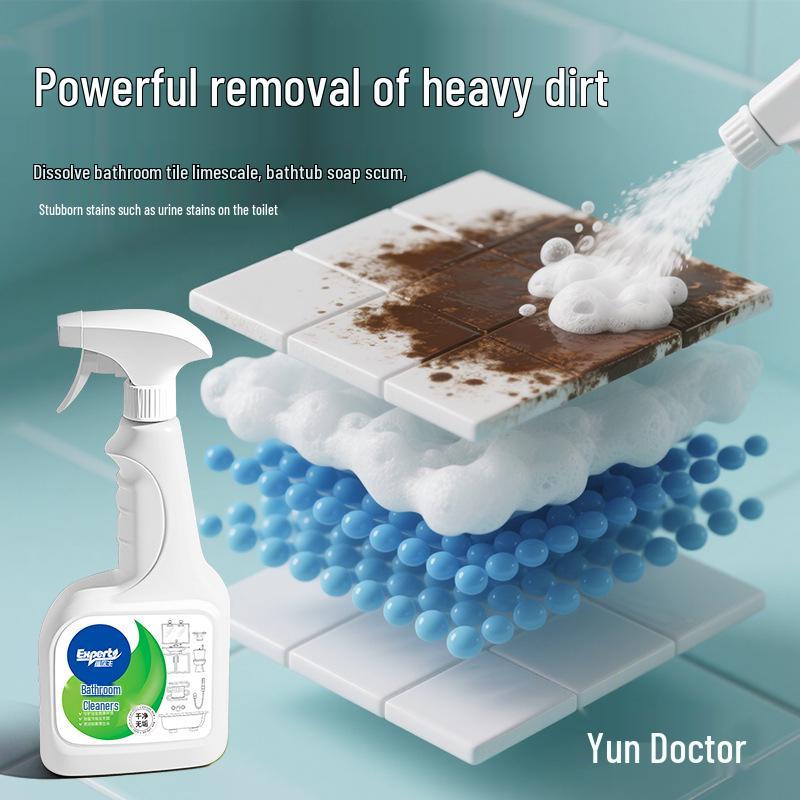 Powerful Bathroom Tile & Toilet Cleaner - Descaler & Stain Remover for Rust, Water Stains, and Yellowing.