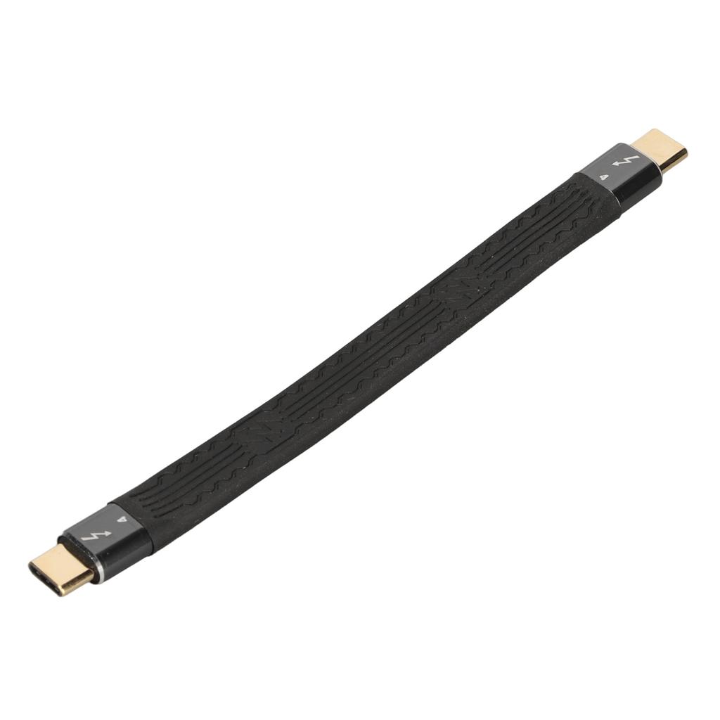 Short USB C to USB C Cable 100W PD Fast Charging 40Gbps 8K At 60Hz FPC Flexible Double End Type C Data Cable