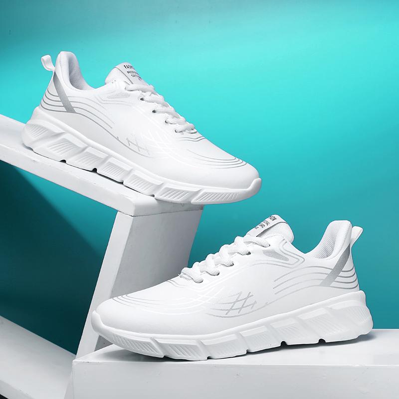 Fashion White Running Shoes Waterproof Athletic Sneakers Women Wear Resistant Walking Sport Shoes Comfortable Shoes