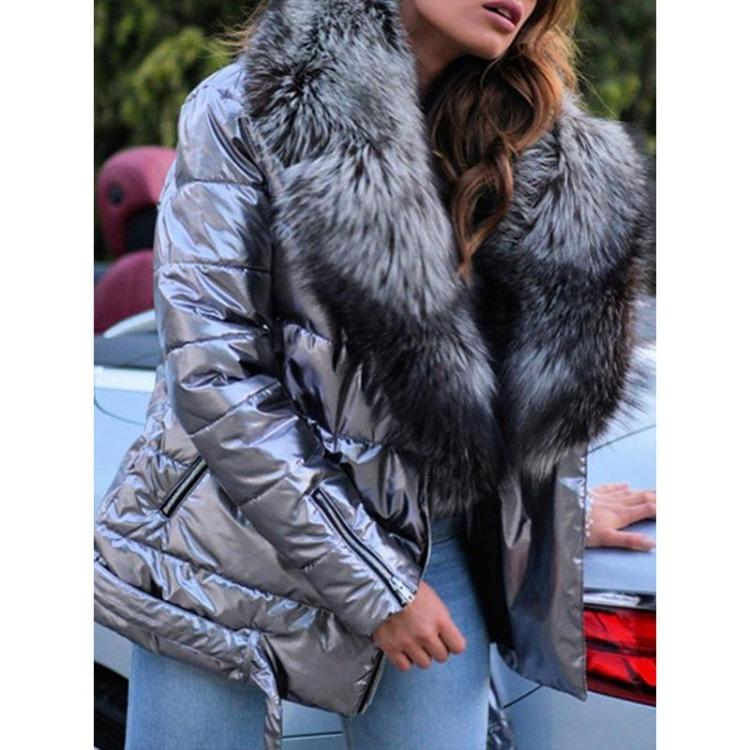 Fashion Plus Size Winter Coats for Women Thick Hooded Jackets with Faux Fur Zipper Up Outwear Autumn Winter Coats