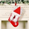 Soft Fabric Rudolph Christmas Stocking With Gift Design For Joyful Seasonal Decor