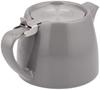 FOR LIFE Mini Stamp Teapot, 400ml, Ceramic, 2-Cup Capacity, with Tea Strainer, Dishwasher Safe, Lid Stays Put, One-Handed Pour, Gray, 509Gry