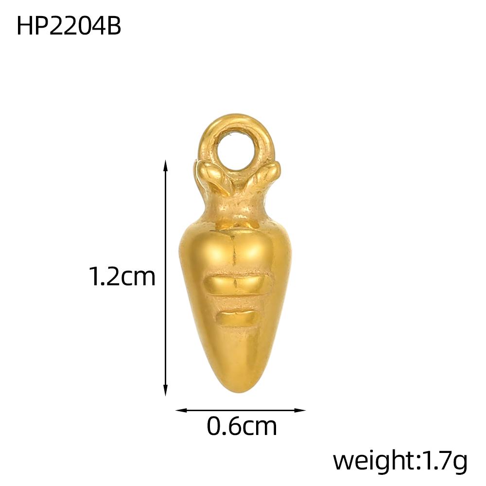 CARLIDANA Neuankunft Mode Edelstahl 3D DIY Obst Donut Anhänger Eiscreme Anhänger für Halskette Vergoldeter Schmuck