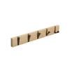 Wall-mounted Coat Rack 5 Retractable Bamboo Hooks - Designer Wall-mounted Coat Rack, Screw or 3M Tape Fixing