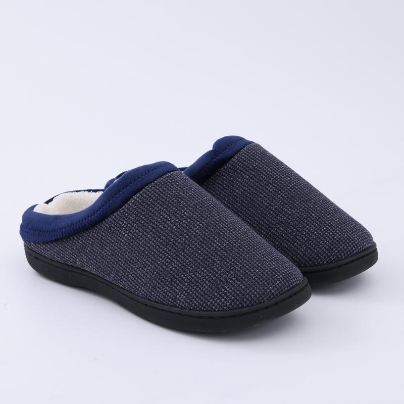 Fashion Shevalues Winter Furry Slippers For Men New Slip On Home Slides Soft Sole Cozy Indoor Slides Plush Lining Men's Cotton Slippers