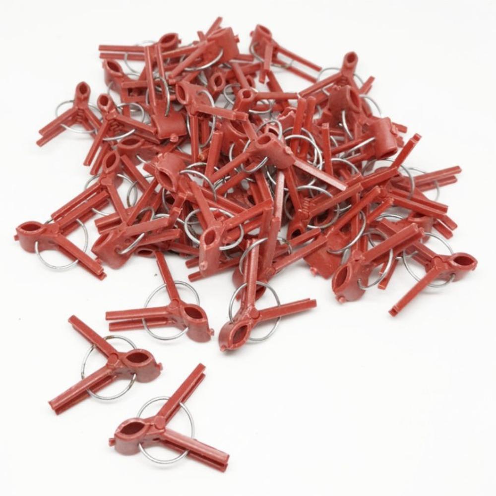 50pcs New Gardening Tool Plant Grafting Clip Plastic Anti-fallClamps Garden Graft Clip Flat Mouth Durable Planting Supplies