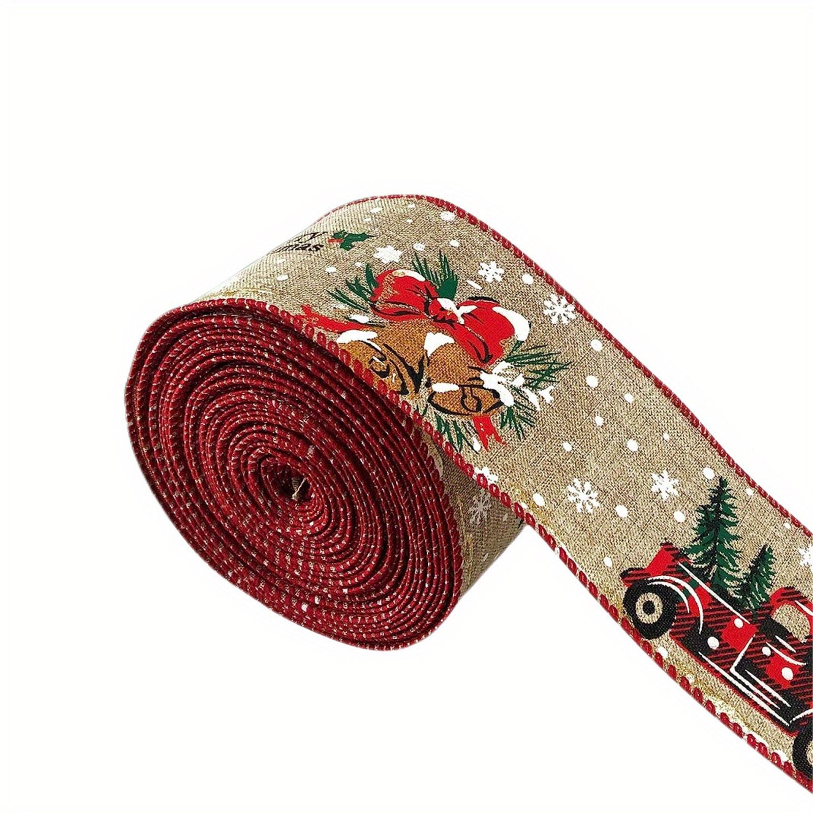 

Рождественская лента, Лента для печати на автомобилях, Подходит для праздничного украшения, Подарочная упаковка 2,5 дюйма