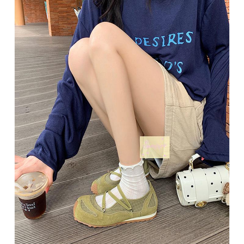 Mary Jane Versatile Single Shoes Women's 2026 Spring and Summer New Shallow Elastic Band Soft Sole Ballet Casual Sneakers