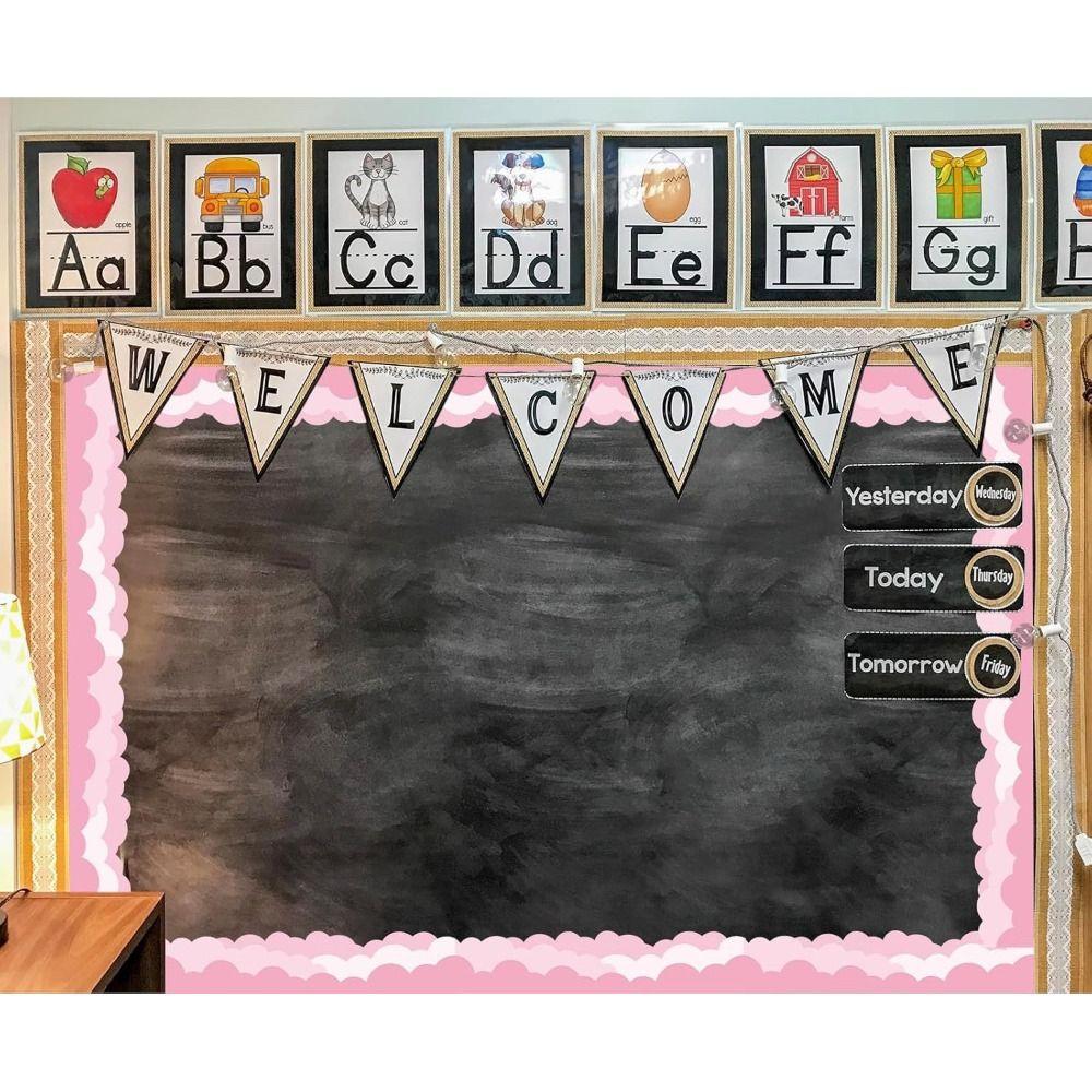 Wavy Trim Bulletin Board Trim Back-to-School Decor Self-Adhesive Bulletin Board Border 5M/Roll DIY Poster Border Stickers