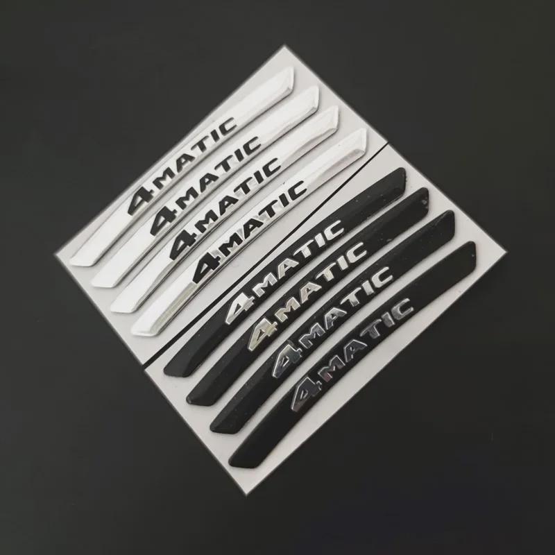 3D Aluminium 4MATIC A M G Logo Wheel Rim Sticker Decals Emblem Badge For  A B C E S GLA GLC GLE GLS CLS Accessories
