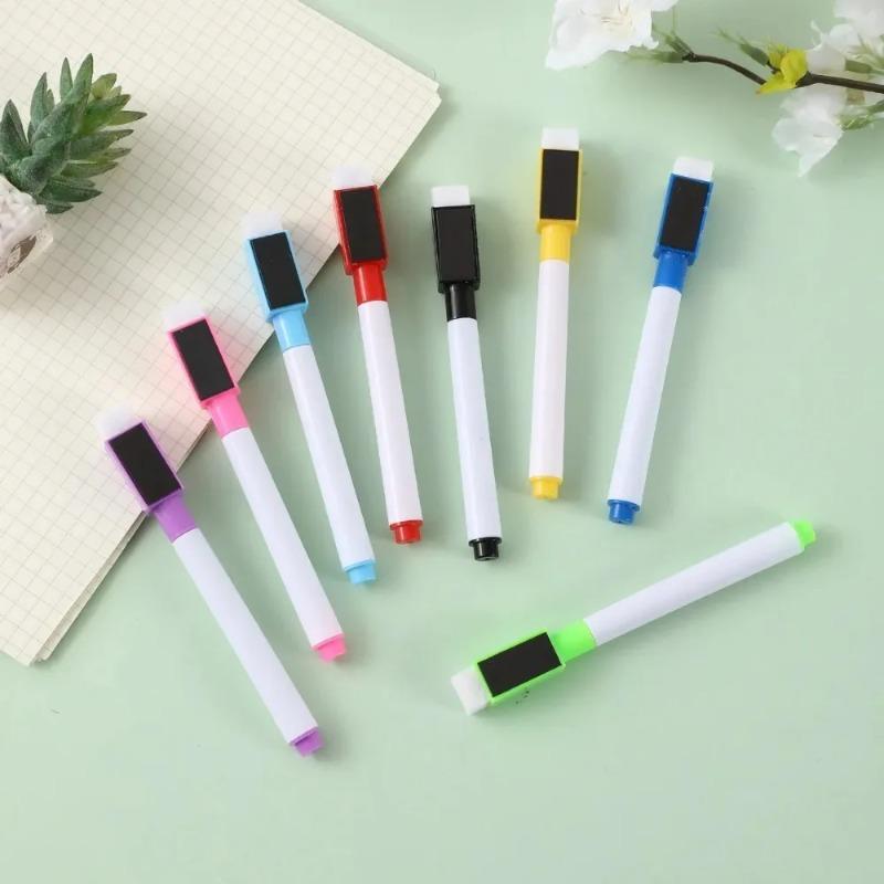 8-piece Set. Small-sized White Board Eraser-style Dry Writing Pen, 8 Colors * 1 Sets