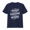 Funny Italian Nonno Grandpa Slogan Print Casual T Shirt Vintage Stretched Slightly Fashion Stylish Homme