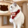 New Year Festive Pet Scarf: Dog Costume & Kitten Collar Neck Warmer