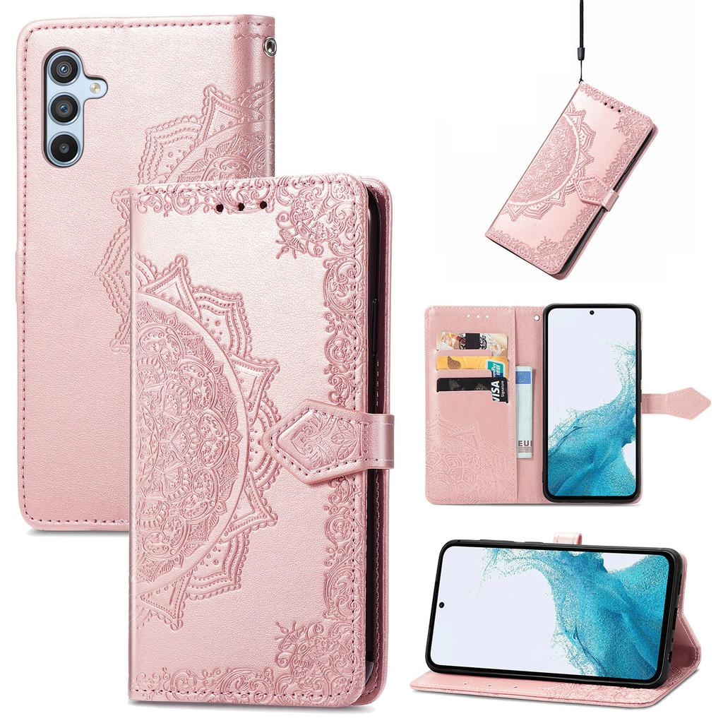 For Samsung Galaxy A36 5G Wallet Case Mandala Flower Leather Phone Cover Stand View