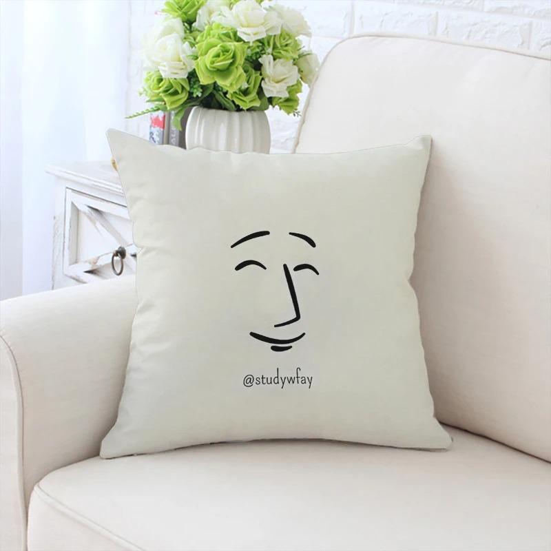 Creative Expression Pattern Pillowcase Car Ornaments Office Living Room Sofa Home Pillowcase
