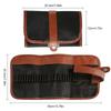 New 25 Holes Nail Art Tool Storage Large Capacity Leather Canvas Light Pen Storage Foldable Pencil Case