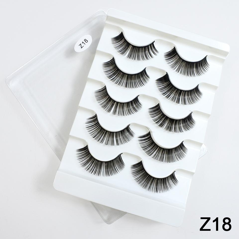 RED SIREN Cat Eye Lashes 5 Pairs Winged Wispy Natural False Eyelashes Makeup Fox Eye Faux Mink Eyelashes