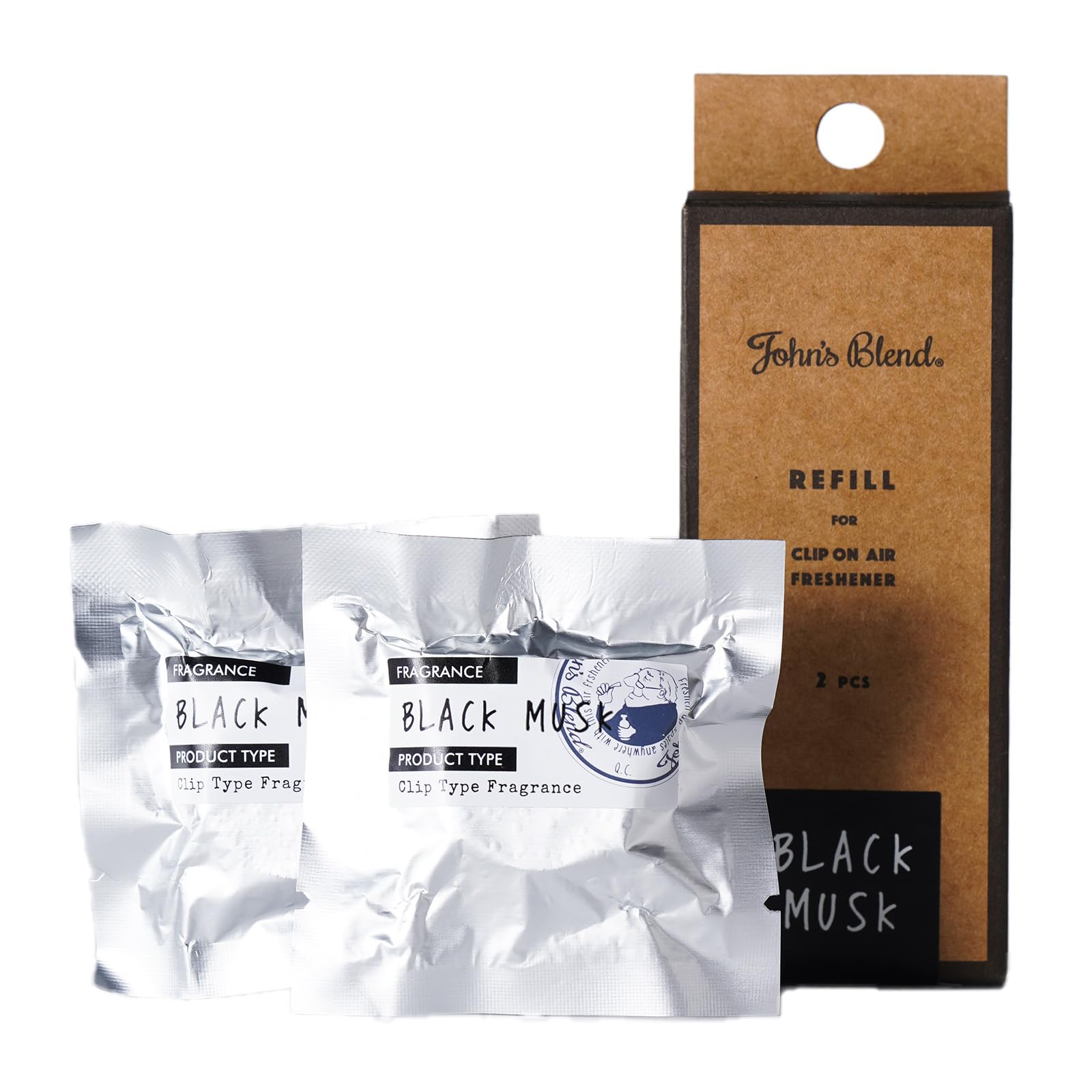 

Blend Car Air Freshener Black Musk Refill Clip Air Conditioner Vent Car Air Freshener Car Fragrance Day Day Gift John s Father s Father s белый