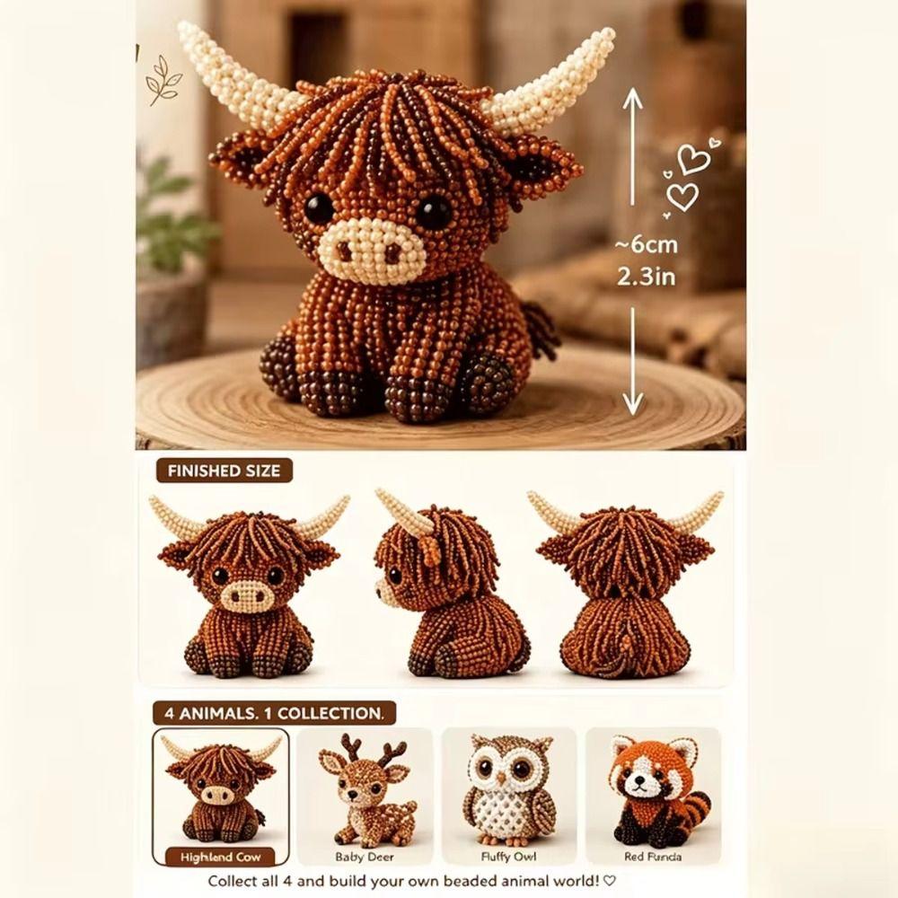 DIY Animals Beadwork Crafts Kit Educational Handcraft Jewelry Making Set Kids Toy