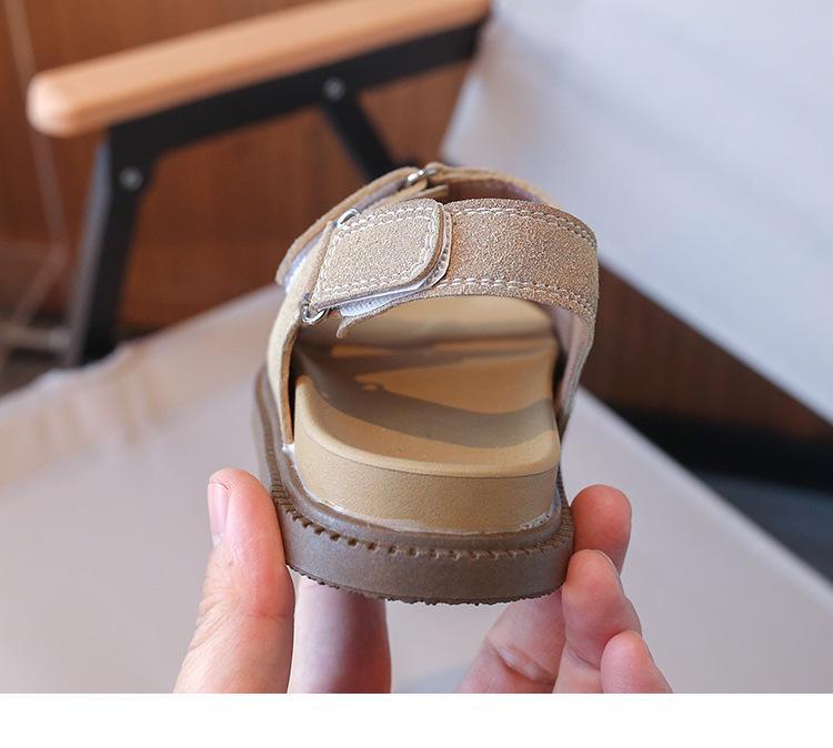 Kids' Matte Leather Birkenstock Sandals - Summer Beach & Sports Non-Slip Soft-Sole Shoes for Boys & Girls