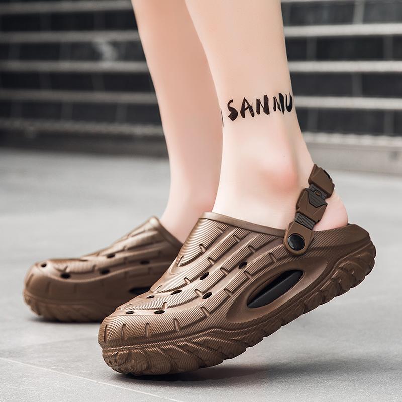 Men EVA Water Slide Sandals Quiet Thick Sole Outdoor Beach Bathroom Slippers Lightweight Summer Shoes for Outdoor Walking Travel