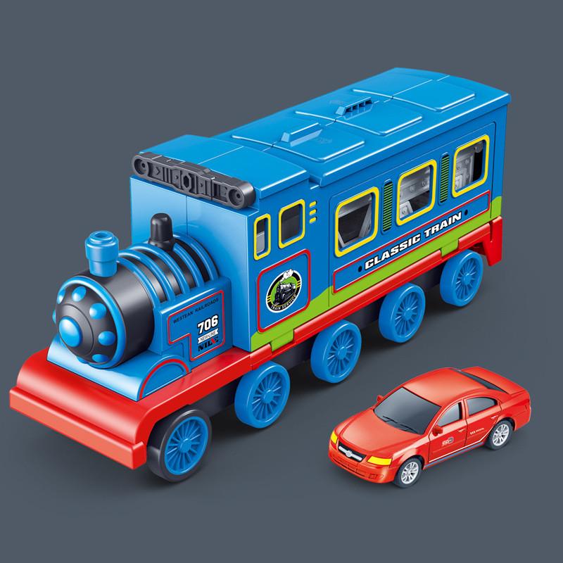 

Children Inertia Train Toy With Foldable Components For Toddler Development And Play синій