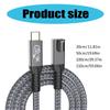 90 Degree USB4 Cable 40Gbps USB C to USB C 240W Fast Charging Display Cable Support 8K@60Hz 40Gbps Data Cable for Phone