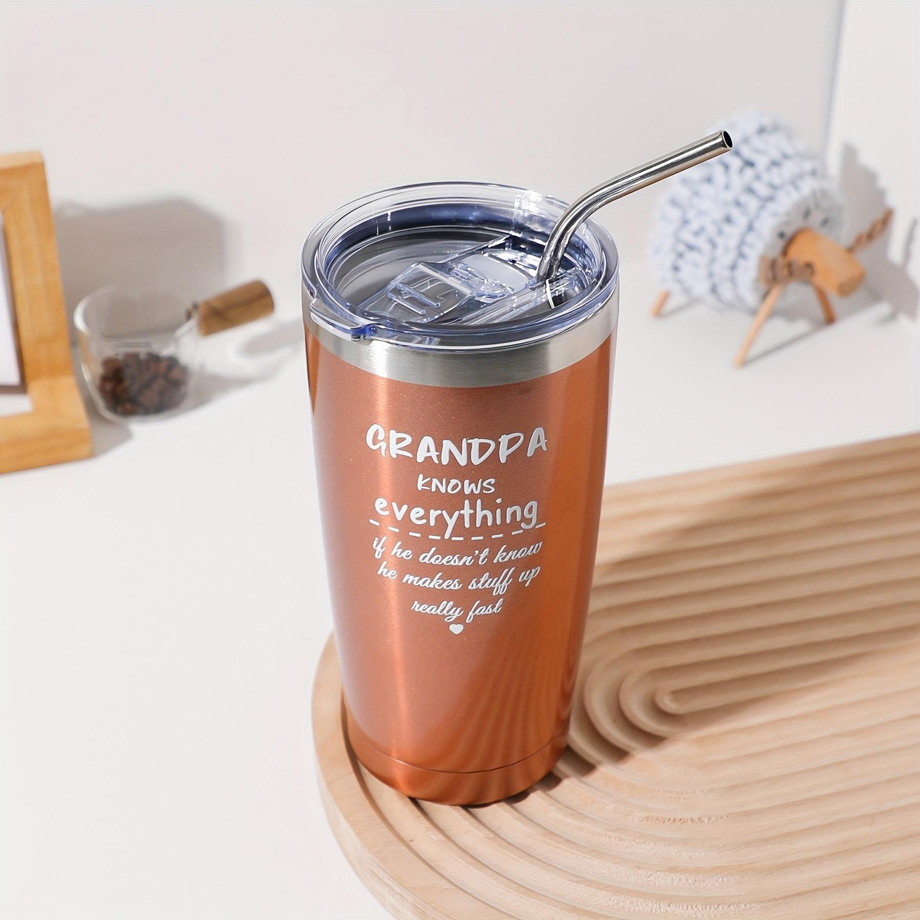 

1pc-Stainless steel car cup water cup, gift for family and friends, coffee cup insulated cup, suitable for outdoor driving 501-600ml білий