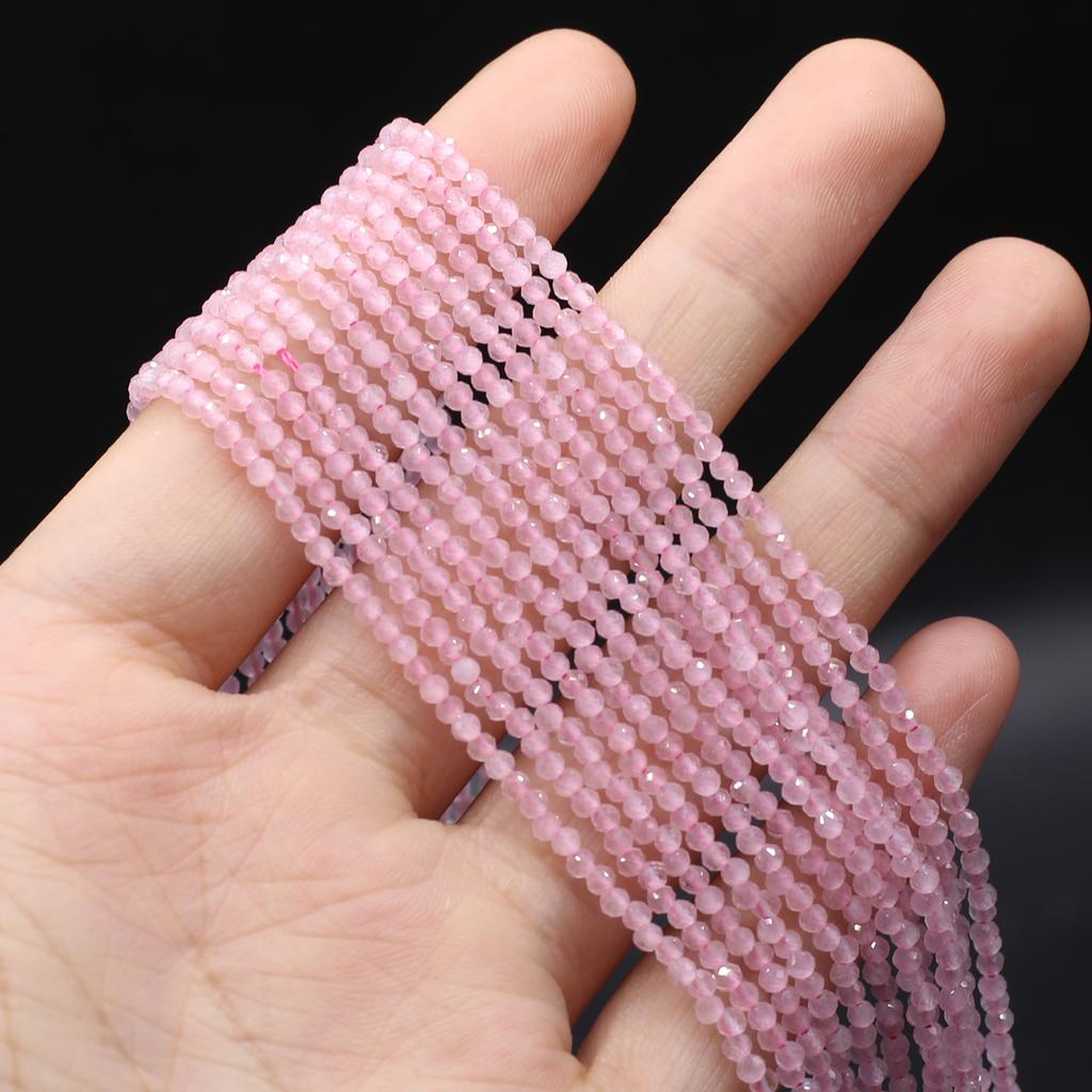 Naturstein facettierte Perlen Opal Isolation Perlen Charms für Schmuckherstellung DIY Halskette Armband Ohrringe Zubehör Größe 3 mm