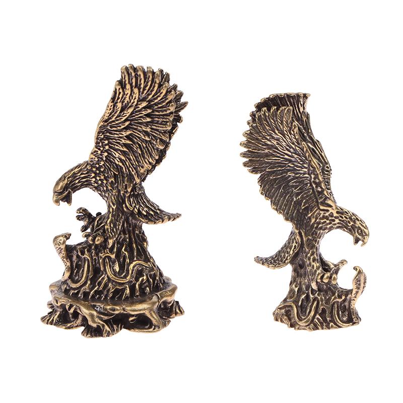 Eagle Ornament Pure Brass Tabletop Exhibition Eagle Small Bronze Ornament Car Decoration Ornament