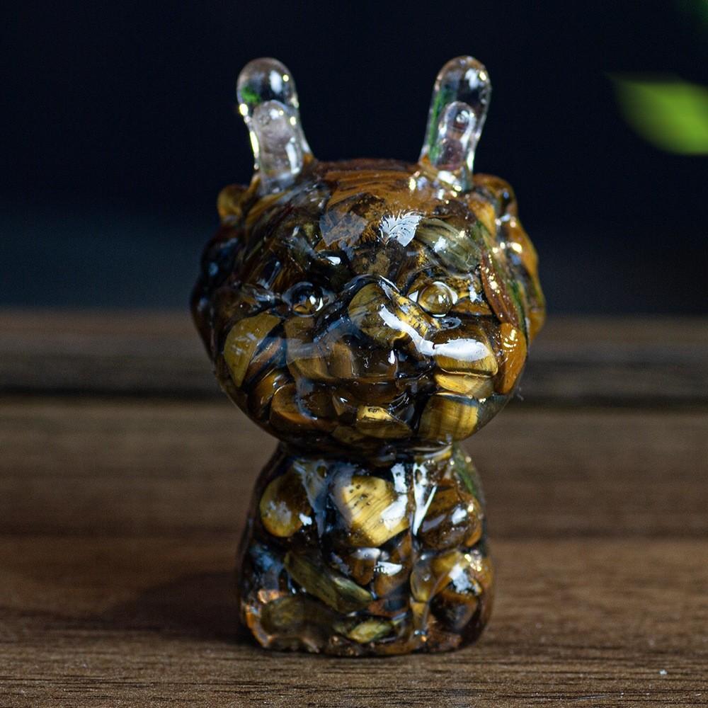 Crystal Resin Animal Figurine With Colorful Shells For Home Decor And Gift Giving