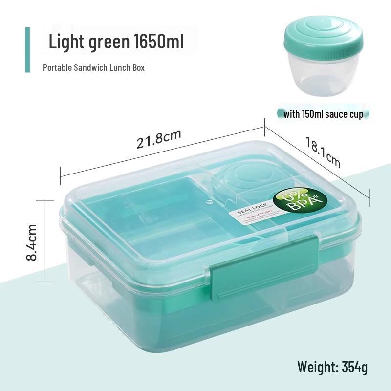 OLOEY Portable Bento Lunch Box with Compartments