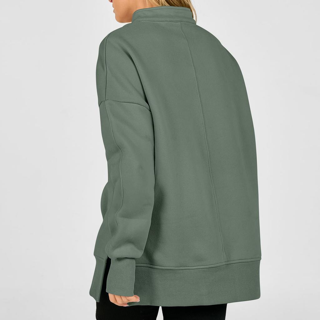 Women's Long Sleeve Stand Collar Pullover Sweatshirt