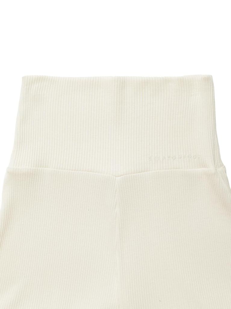 Gelato Pique Basic Ribbed Inner Pants PWCP249077 Free Size Women's White/White,