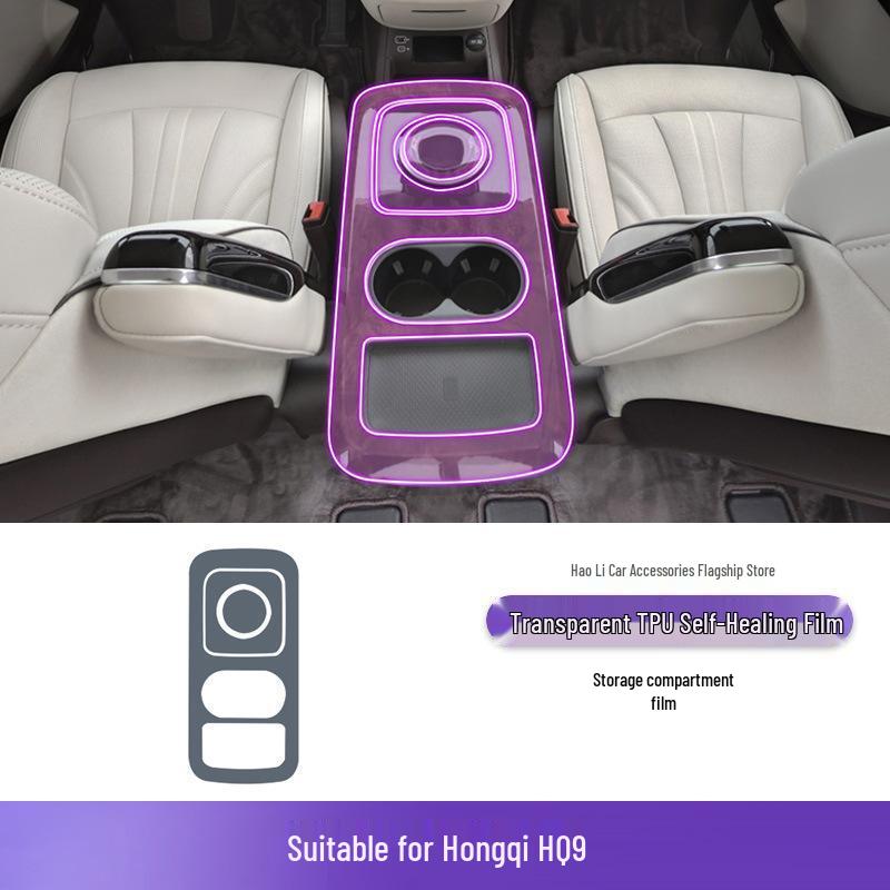 2022-2025 Hongqi HQ9 Screen & Console Gear Shift Transparent TPU Interior Sticker Film